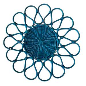 Elegante Floral redondo ratán cargador placa envío rápido manteles individuales ratán Natural hecho a mano para comedor ratán mantel para boda - Product Image 3