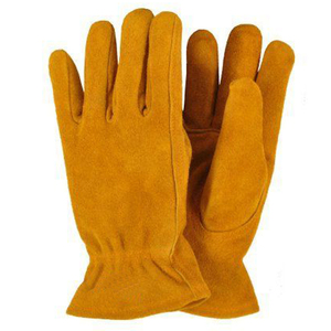 Guantes de trabajo de invierno de cuero dividido amarillo, forro polar cálido, seguridad para clima frío, certificado CE para construcción Industrial al aire libre - Product Image 3