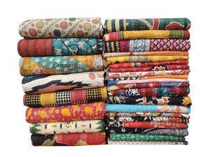 Multicolor surtido Vintage Kantha edredones invierno algodón Hotel uso venta al por mayor hecho a mano orgánico impreso manta colcha - Product Image 1