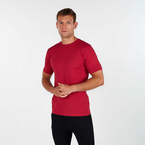 เสื้อยืดผ้าฝ้ายสำหรับผู้ชายพิมพ์ลายบนผ้า100% บริการ OEM เสื้อถักผ้าย้อมสีเรียบ - Product Image 1