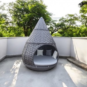 2025 Best-seller Ensemble de mobilier d'extérieur moderne fabriqué au Vietnam Canapé de jardin Lit de soleil en rotin à cadre en aluminium pour hôtels Villas en osier - Product Image 3