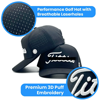 Casquettes de baseball de sport Gorras à 5 panneaux avec logo personnalisé Fabricant de chapeaux de golf étanches à séchage rapide et découpés au laser