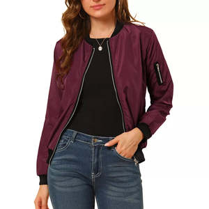 Chaqueta Bomber de Tela Suave, Ligera, con Cierre Completo, Ajuste Cómodo para Moda Casual, Actividades al Aire Libre y Uso Diario - Product Image 1