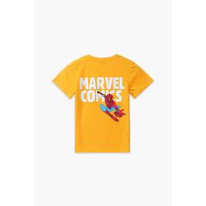 Camiseta gráfica amarilla de marca para niños 100% algodón cuello redondo de alta calidad de punto logotipo personalizado estampado en blanco para ropa de niños - Product Image 3