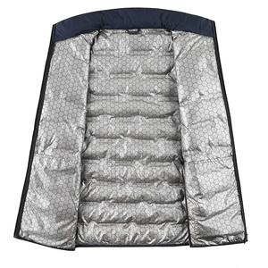 Chaqueta de plumón autocalentable para hombre, chaquetas plisadas a prueba de viento sólidas, chaquetas de invierno cálidas clásicas con cuello levantado para hombre - Product Image 4