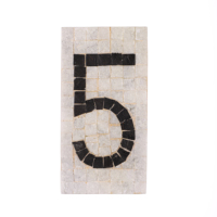 Numéros de maison modernes en mosaïque écologiques avec design graphique pour crédence, épaisseur 5 mm, marque ArtisRaw