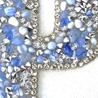 Patch brodé 3D fait main en strass brillants de Paris, thermocollant, avec silicone et feutre non tissé pour la mode