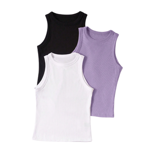 Camiseta sin mangas para mujer, chaleco de verano transpirable suave de algodón cómodo, fabricante OEM, suministro de moda informal al por mayor a granel - Product Image 1