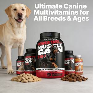 OEM/ODM 2'si 1 Arada Kas Geliştirici Çiğneme Tabletleri Köpekler İçin Kilo Aldırıcı Takviyeler Bully ve Tüm Irklar İçin Premium Kas Geliştirici - Product Image 4