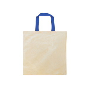 Sac fourre-tout mini en coton 100% de haute qualité, motif géométrique COTTON VOYAGE, logo personnalisé, réutilisable, poignée de longueur d'épaule, sac de shopping - Product Image 1