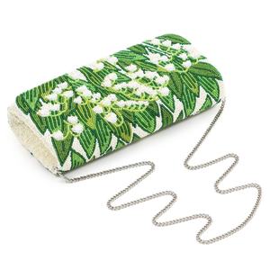 MS Handicraft Tropical Floral <b>Glass</b> Beaded Clutch Customized Shape & Color Mexican Fiesta Purse Crossbody <b>Chain</b> Model Ms-wc-001 - Product Image 2