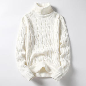 Pull à col roulé pour hommes 100% coton Premium doux tricoté pull chaud léger élégant confortable durable hiver - Product Image 4