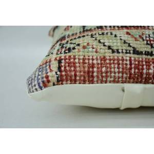 Coussin en laine de Bohème multicolore 12x12 pouces Patchwork Kantha Coussin décoratif Vintage Brodé Imprimé pour la maison et le sol - Product Image 4