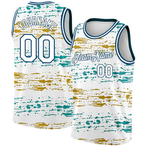 Ensemble de maillots de basket-ball personnalisés, uniformes unisexes à sublimation avec logo ou numéro, vêtements de basket-ball imprimés de grande taille - Product Image 2