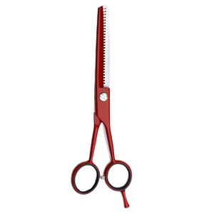 Customized Barber <b>Thinning</b> Shears Maroon Color <b>Hair</b> <b>Thinning</b> Beauty Salon <b>Scissors</b> Sharp Edge <b>Scissor</b> With Black Rubber Ring - Product Image 6