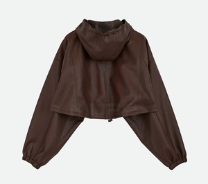 Vente en gros 2024 veste courte en cuir pour femmes tenue décontractée respirante à capuche hiver chaud haute rue prix raisonnable - Product Image 2