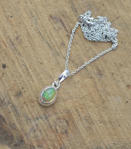 Classique Pendentif Bijoux Pour Femmes Argent Boho Style Bijoux 925 En Argent Sterling Opale Gemme À La Main Pendentif Cadeau Pour Femme - Product Image 3