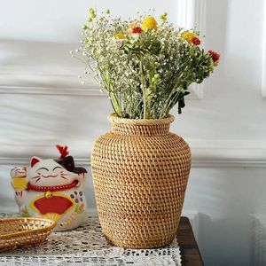 Handcrafted Design Rattan Planter <b>Basket</b> Indoor and Balcony Decoration Flower Pots Mini Plant Containers - Product Image 2