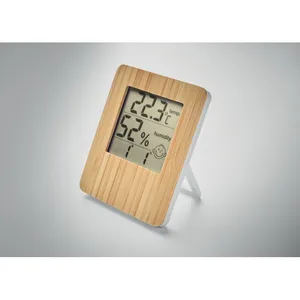 SUNCITY Eco-Friendly Bamboo Weather Station Household Thermometers Gadgets - Product Image 1