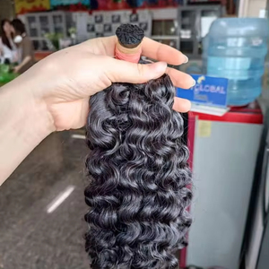 100% cheveux humains cambodgiens de couleur naturelle birmans bouclés en vrac et vietnamiens vierges cuticules alignées cheveux humains bruts Type de cheveux - Product Image 1