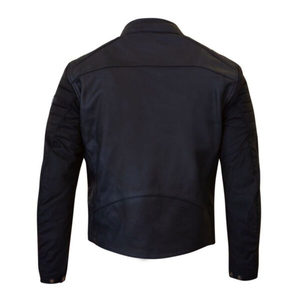 Veste d'hiver pour homme au design haut de gamme avec col montant, manches longues, personnalisable, 100% cuir de haute qualité, toile imperméable et respirante - Product Image 2