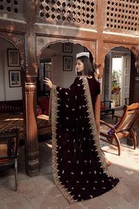 Dupatta de Terciopelo de Poliéster Transpirable de Colección Fresca, Chal con Patrón Sólido, Elegante Bordado de Lentejuelas con Cuentas de Piedra, Ropa de Invierno Étnica - Product Image 2