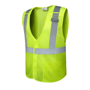 Gilet de sécurité imperméable ANSI classe 1 haute visibilité personnalisé bandes réfléchissantes vertes fluorescentes pour la course et l'utilisation par les travailleurs - Product Image 2
