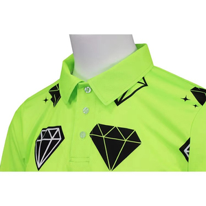 Chemises polo pour hommes avec logo personnalisé, t-shirts de golf de couleur unie, sublimation, chemises polo pour hommes - Product Image 4