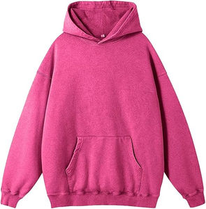 Vintage Acid Washed Pullover <b>Hoodie</b> for <b>Men</b> Oversized Streetwear Customized Casual Sweatshirt Loose Fit Cotton <b>Fleece</b> <b>Hoodie</b> - Product Image 1