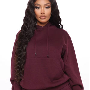 เสื้อมีฮู้ดแขนยาวสำหรับผู้หญิงแฟชั่นสีพื้นเรียบง่ายหลายสไตล์อบอุ่นฤดูใบไม้ร่วงและฤดูหนาว - Product Image 1