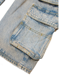 High Quality Loose Straight Washed CARGO Denim <b>Jeans</b> Loose Hip Hop Streetwear <b>Jeans</b> Custom <b>Flared</b> Baggy Denim <b>Jeans</b> for <b>Men</b> - Product Image 3