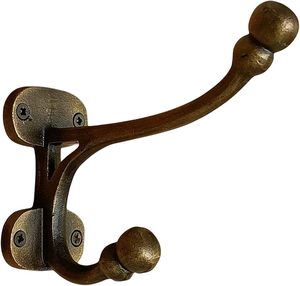 Ganchos de pared de Hierro y Latón antiguo hechos a mano para puerta de baño, ganchos decorativos para abrigos, sombreros, perchas para toallas para ropa, aluminio duradero - Product Image 1