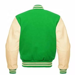 Patchs de broderie OEM Veste universitaire à manches en cuir Personnaliser Plus Size Perfect Streetwear Vestes et manteaux Letterman Varsity - Product Image 5