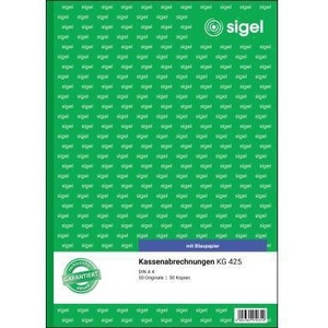 SIGEL DIN A4 Papier de reçu de caisse non-carbonisé 1 exemplaire 2 x 50 feuilles - Product Image 1