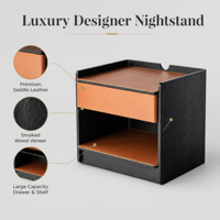 Table de chevet de luxe au design italien, en MDF écologique, avec rangement, pour la maison, l'hôtel, l'appartement, meubles