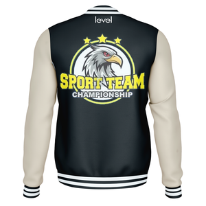 แจ็คเก็ตเบสบอลว่างเปล่าแขนยาวสำหรับผู้ชายเสื้อแจ็คเก็ตมหาวิทยาลัยโลโก้ตามสั่งฤดูใบไม้ร่วง - Product Image 2