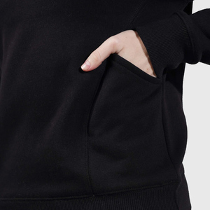 Vente en gros 100% coton sweat à capuche imprimé bouffant personnalisé 500 gsm col roulé fermeture éclair sweats à capuche courts pour femme de qualité supérieure - Product Image 5