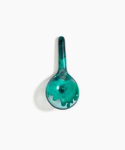 Juego de servidores de ensalada de Resina 100% hechos a mano con estilo personalizado para uso doméstico y hotelero incluye cuchara de crema para servir ensalada - Product Image 5