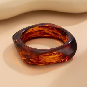 Joyería QUEEN, pulsera acrílica de resina, brazalete exagerado, deslumbrante, Multicolor, ancho, Irregular, cuadrado, pulseras acrílicas para mujer - Product Image 2