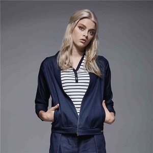ODM OEM Full Zip Closure Casual Coat Blouson <b>Jacket</b> for <b>Women</b> - Product Image 5