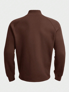 Sudadera con capucha de cuello alto y media cremallera de peso pesado, de alta calidad, unisex, estilo urbano, OEM, personalizada, al por mayor - Product Image 2