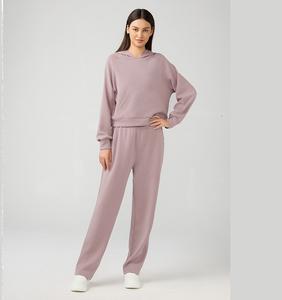 Mode OEM femmes Baggy Joggers pantalons de survêtement pour l'exportation taille élastique jambe droite vêtements de mode femmes pantalons de survêtement amples - Product Image 2