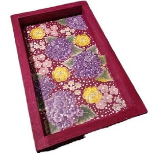 Plateaux de service en bois de haute qualité Design Meena élégant Idéal pour la décoration de table Conception personnalisée durable Plateau de service de nourriture accepté - Product Image 1