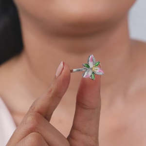 Classique argent Trillium Convertible bague luxe bijoux fins bande élégante pour les femmes fête tenue quotidienne cadeau de proposition de mariage - Product Image 2