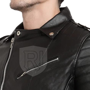 Veste en cuir pour hommes Oem Service Veste en cuir pour hommes de haute qualité Veste en cuir d'hiver pour hommes - Product Image 5