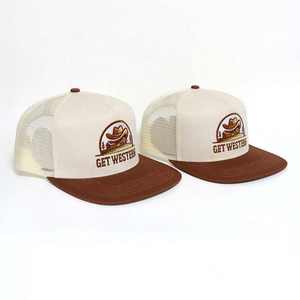 ODM Premium hommes sport maille camionneur chapeau courbe bord casquette personnalisée brodé 5 panneaux Snapback plaine Style urbain chapeau - Product Image 2