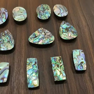 Cabochon en pierre naturelle d'abalone de qualité supérieure, cabochon en coquille naturelle poli pour la guérison, formes variées - Product Image 4