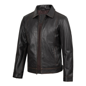 Veste en cuir pour homme imperméable à l'eau, best-seller, personnalisée, vêtements d'extérieur, coupe ajustée, veste en cuir tendance pour homme - Product Image 3