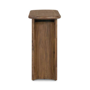 Table Console Ovale de Luxe au Design Simple en Bois de Teck - Product Image 4