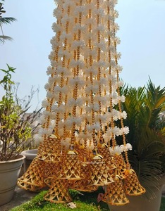 Chaîne perlée Mogra, Tenture murale, Décoration de fond, Décoration de mariage indien, Guirlande décorative, Décoration artificielle Haldi Mehendi - Product Image 1